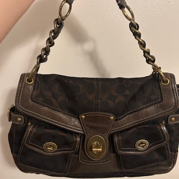 Coach 11141 legacy Leigh cc brown handbag satchel - Picture 1 of 5